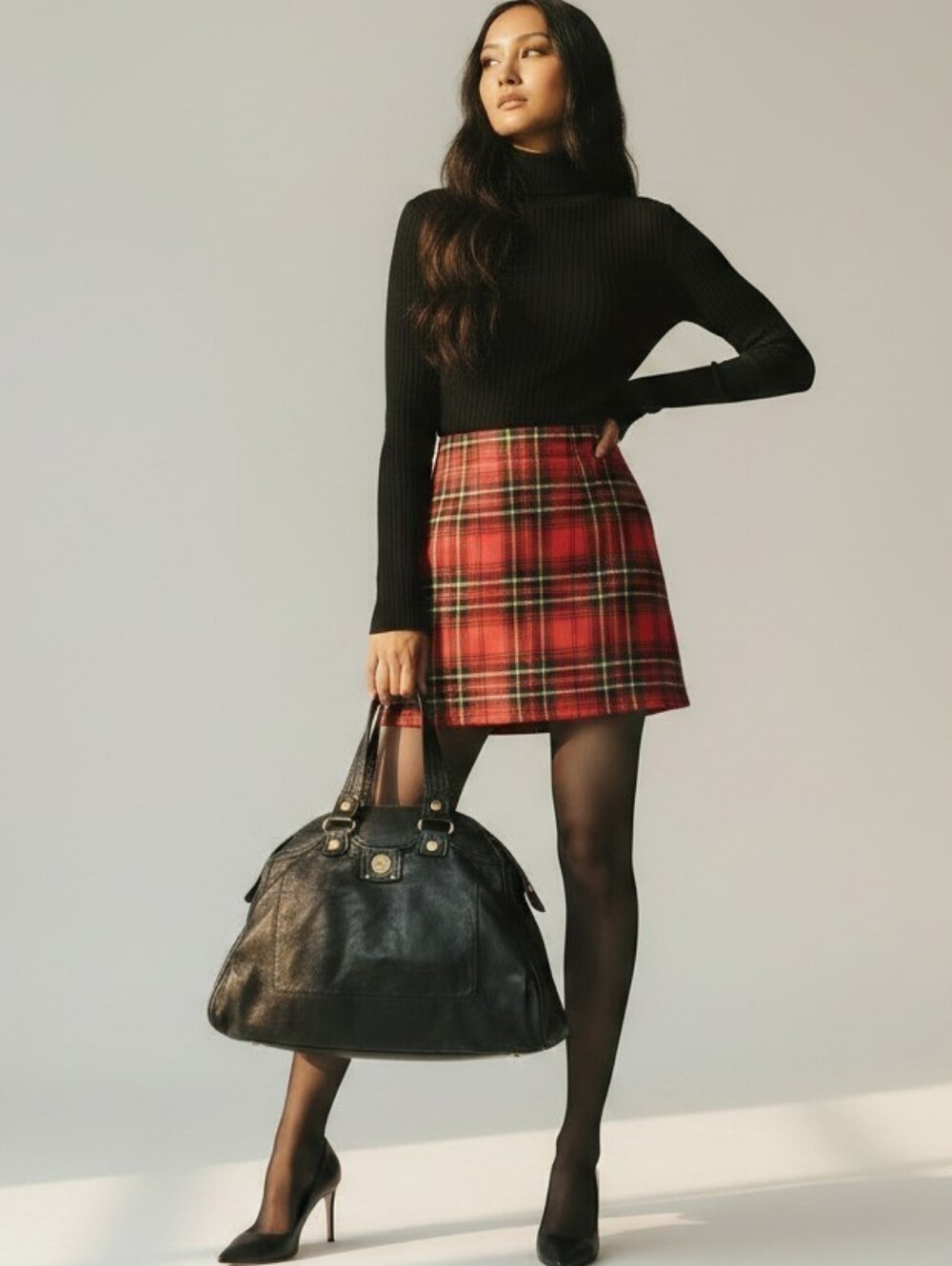 Marc By Marc Jacobs Totally Turnlock Baby Aiden Satchel Bag In Black And Gold